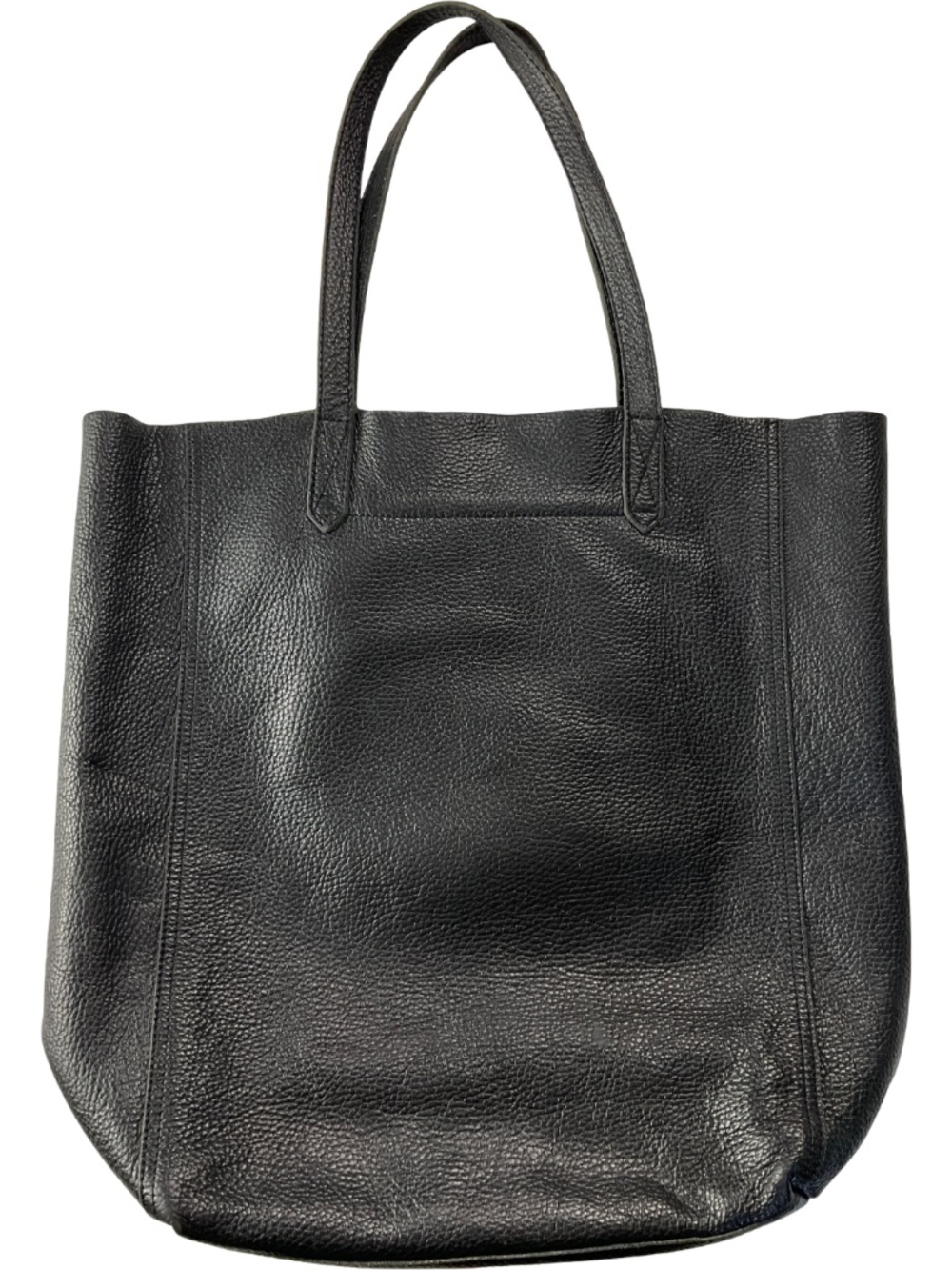 Black Leather Tote Bag - Classic Women's Carryall